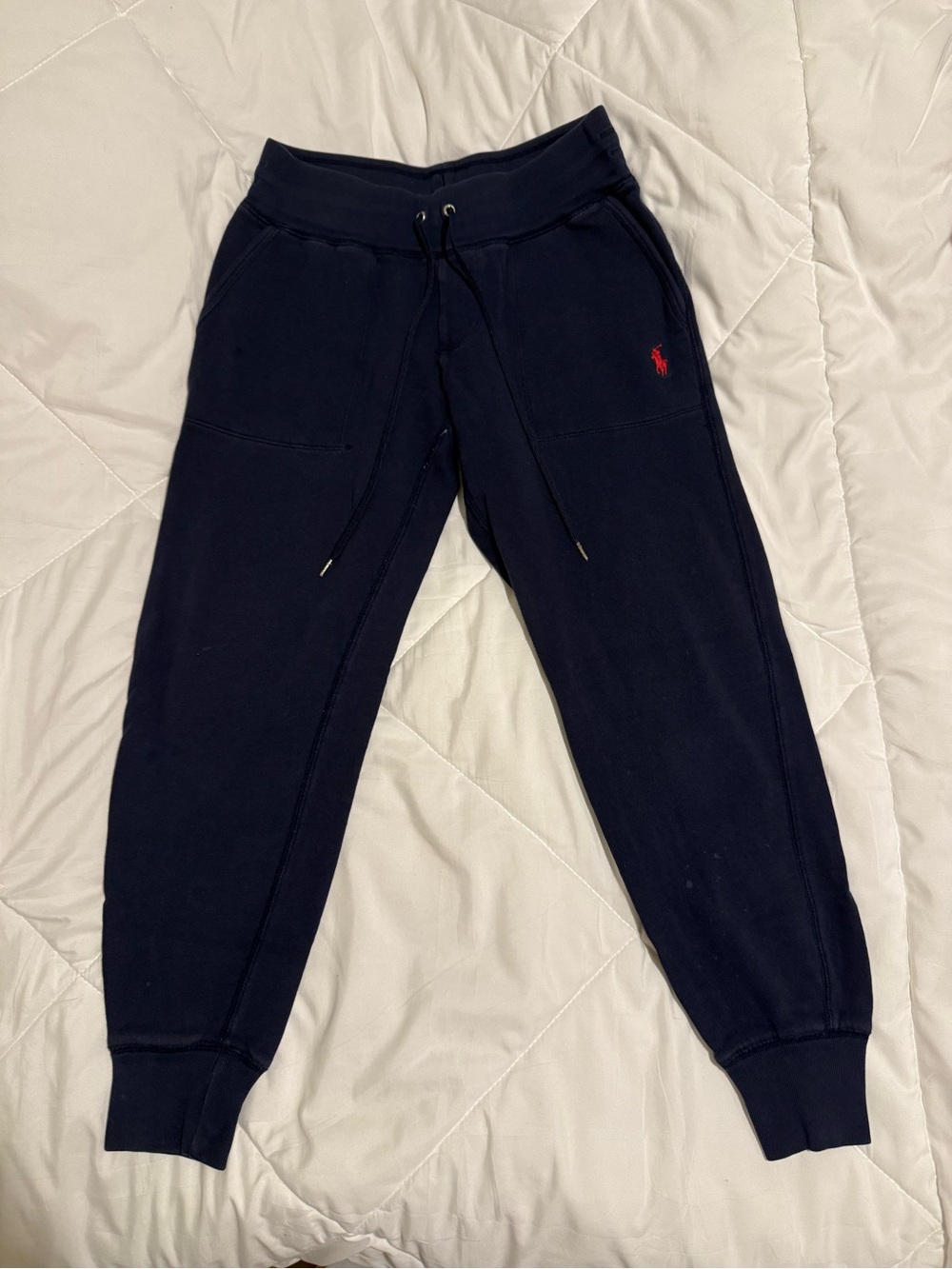 Ralph Lauren Women’s Navy Sweatpants with Red Logo